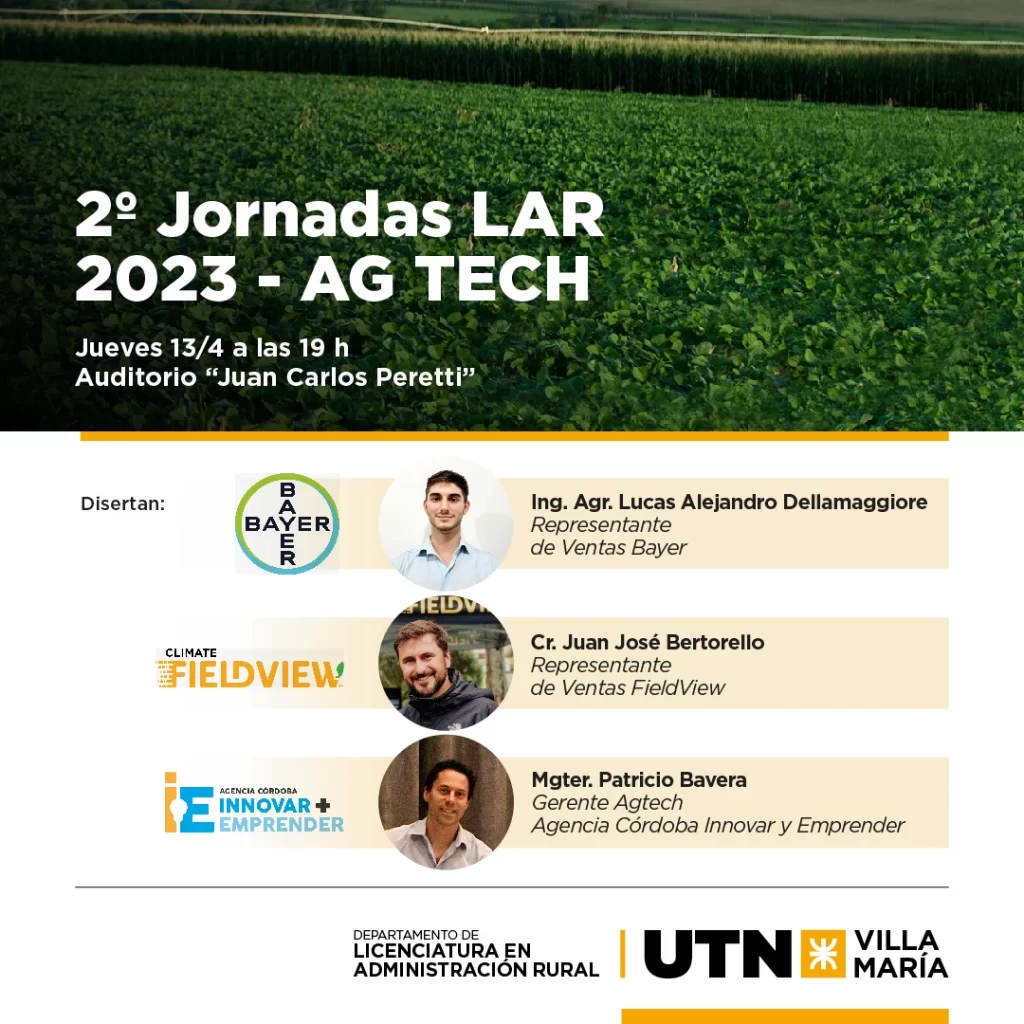 Jornadas de la Licenciatura en Administración Rural (LAR) de la Universidad Tecnológica Nacional – Facultad Regional Villa María.