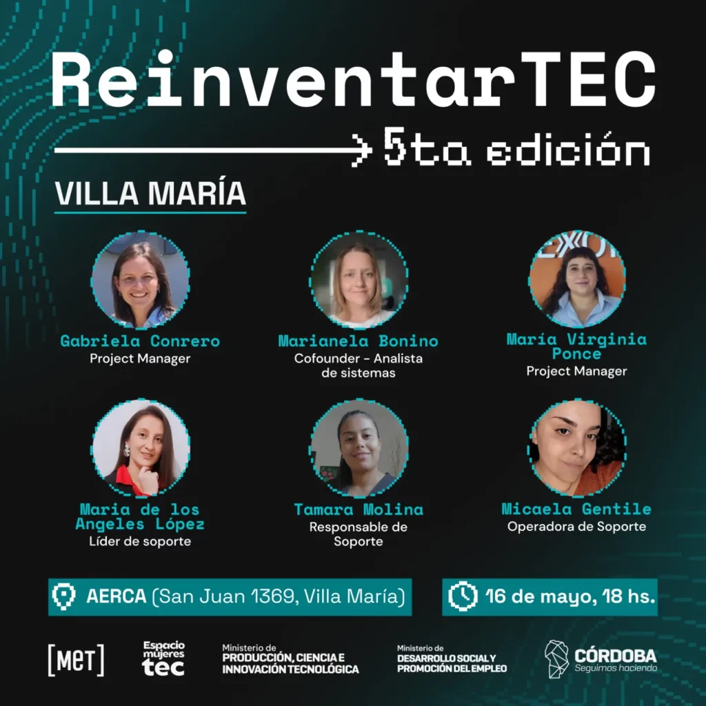 Mujeres Tech: Una charla para no perderse en el ReinventarTEC Villa María