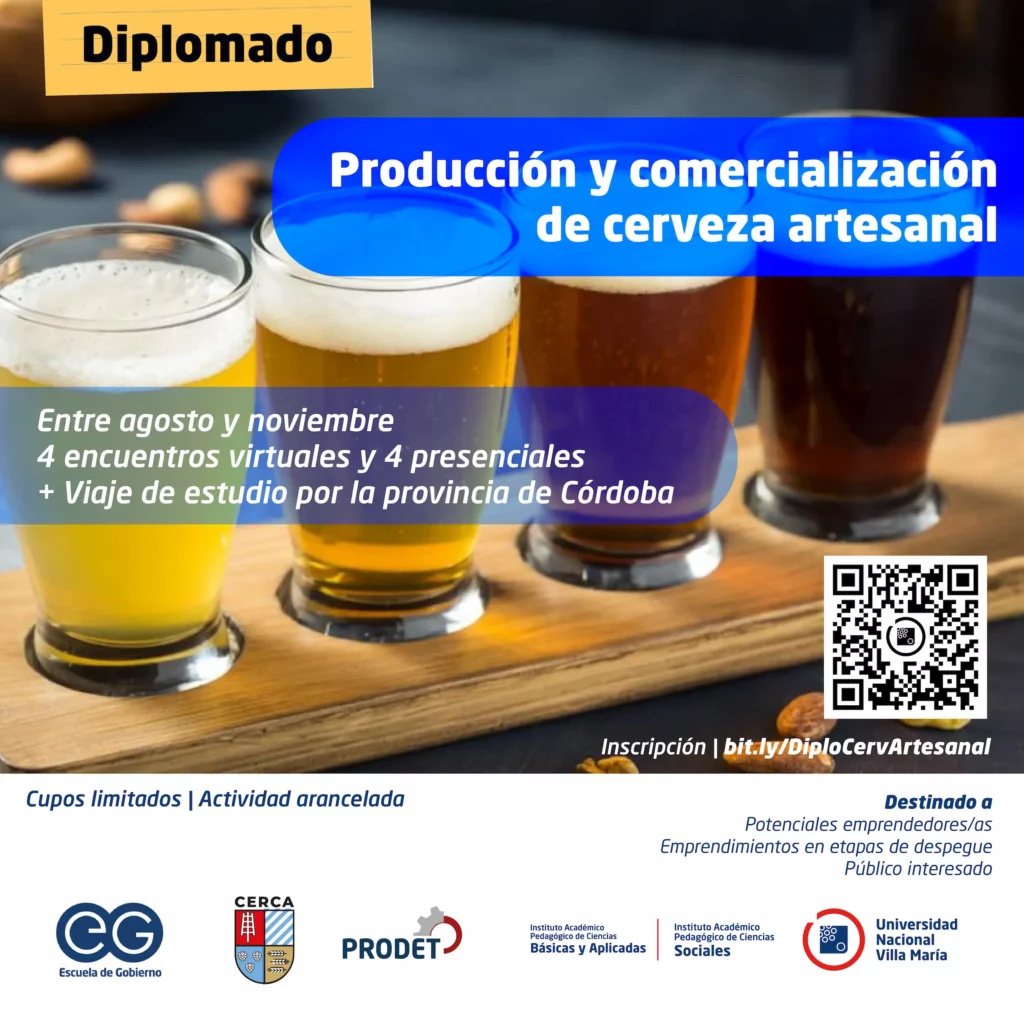 Lanzan un diplomado en producción y comercialización de cerveza artesanal en Villa María